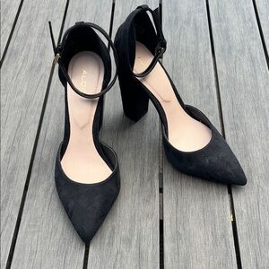 Aldo Elegant Black Suede Heels